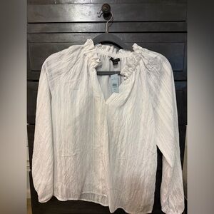 Ann Taylor White Blouse NWT XSP